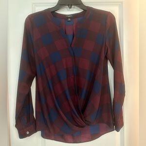 Ann Taylor checkered blouse